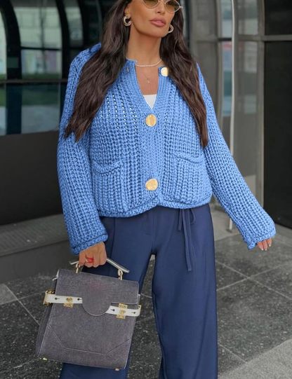 Chunky Cropped Cardigan (Buy 2 Free Shipping)