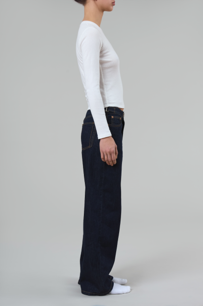 Adjustable Waist Buckle Jeans