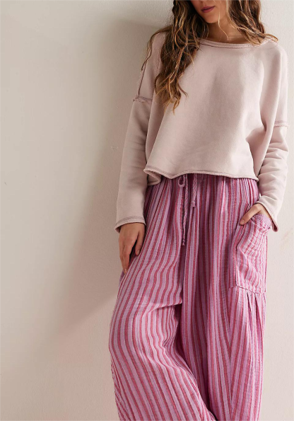 Cozy Quinn Striped Pants (Buy 2 Free Shipping)