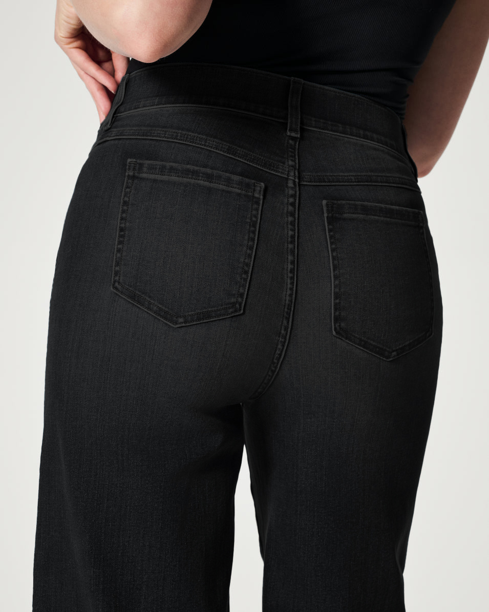 Seamed Front Wide Leg Jeans (Buy 2 Free Shipping)