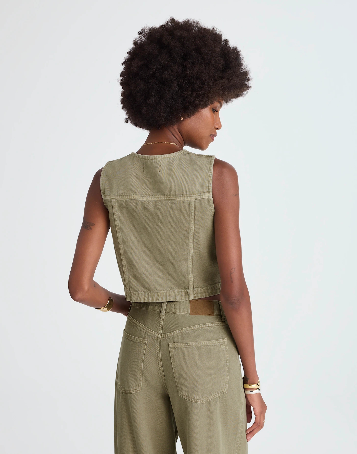 Cropped Denim Vest (Buy 2 Free Shipping)