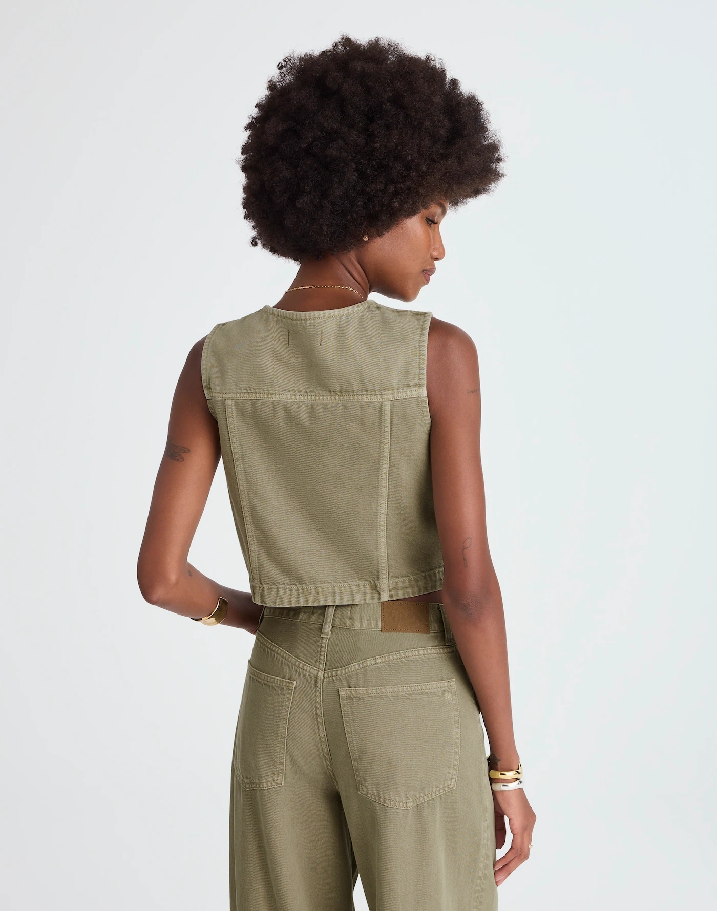 Cropped Denim Vest (Buy 2 Free Shipping)