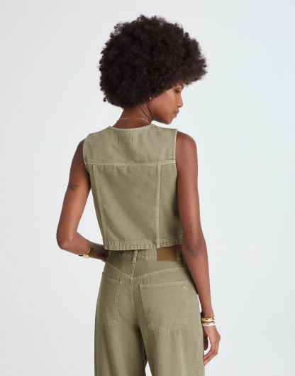 Cropped Denim Vest (Buy 2 Free Shipping)