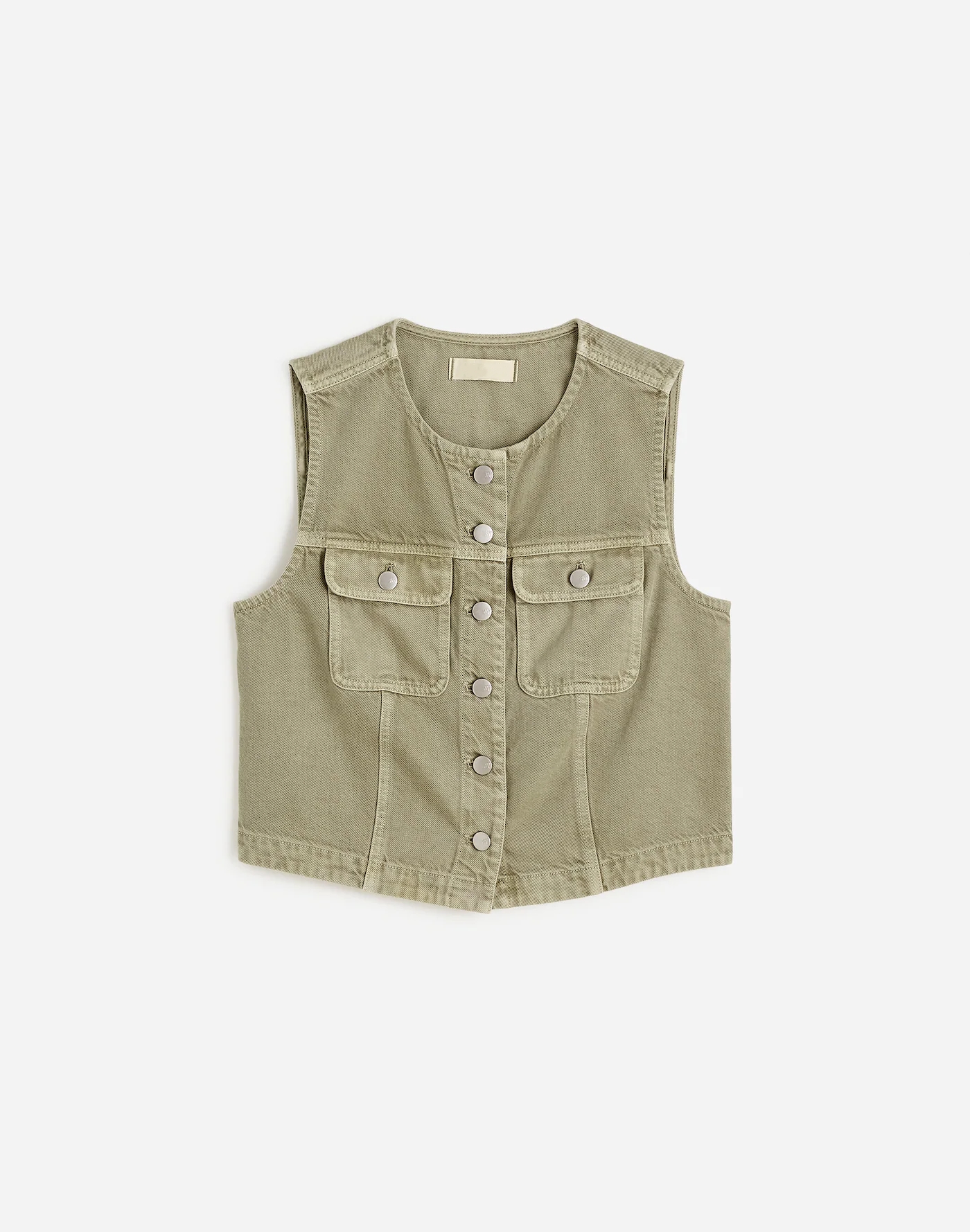 Cropped Denim Vest (Buy 2 Free Shipping)