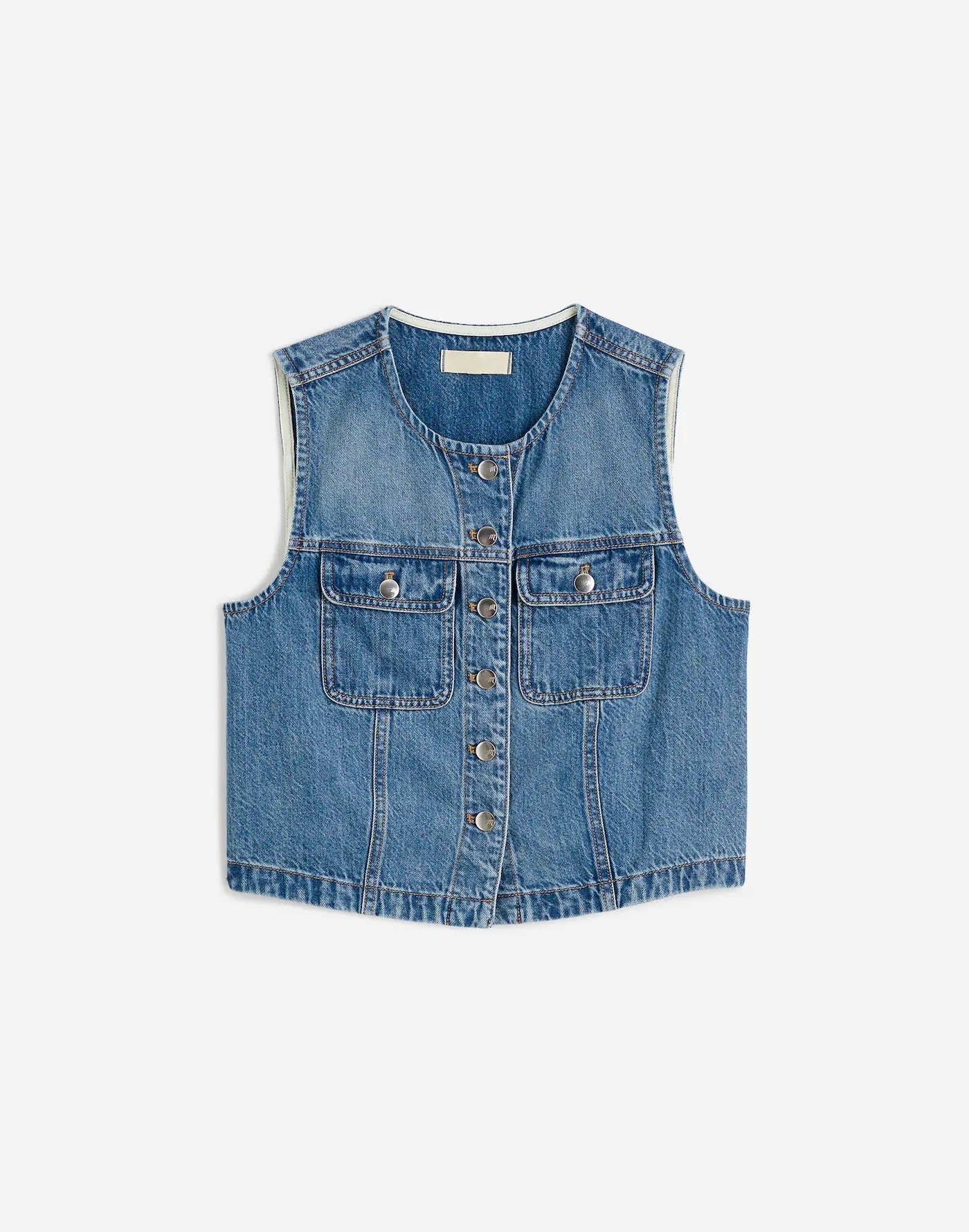 Cropped Denim Vest (Buy 2 Free Shipping)