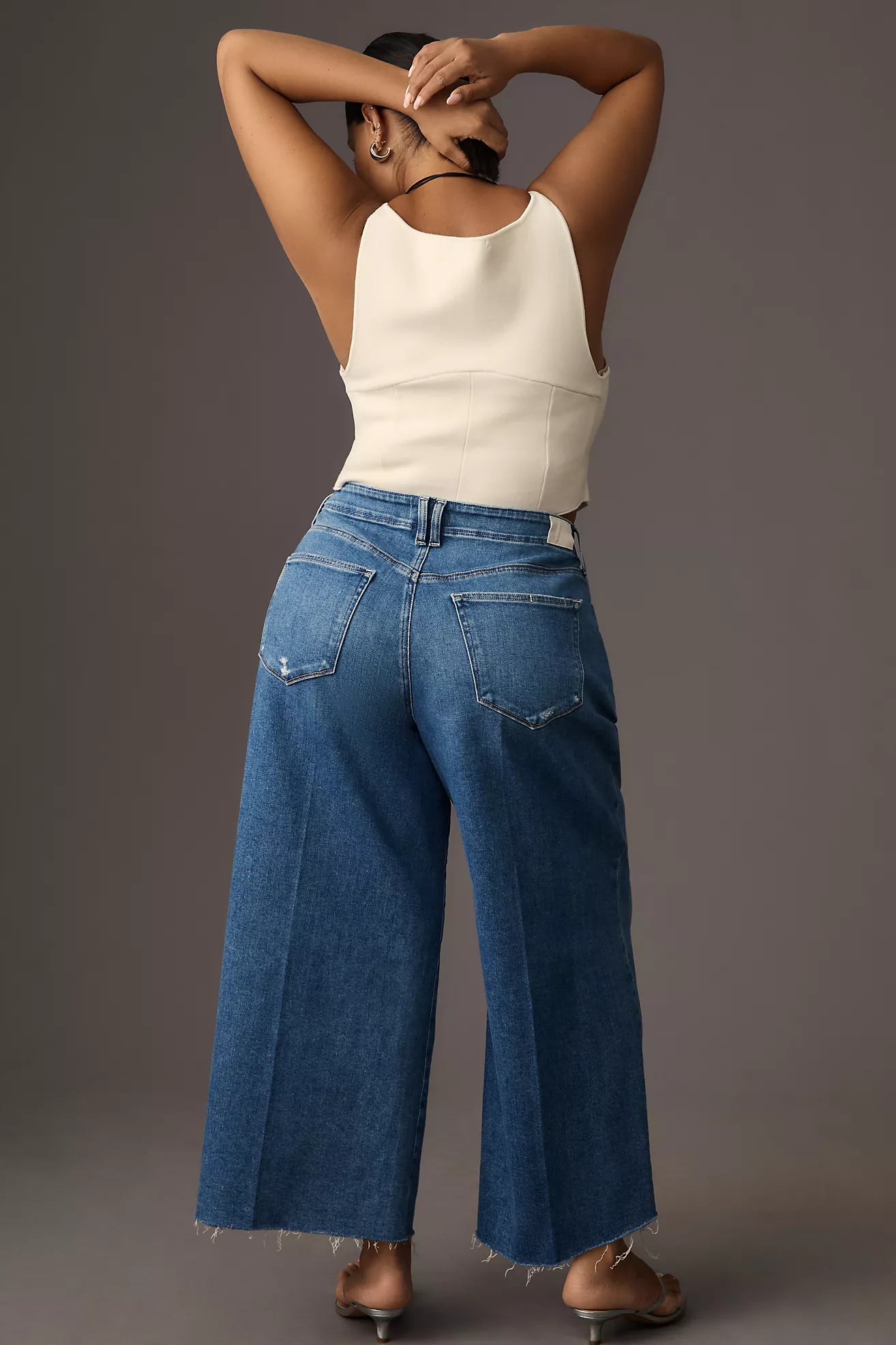 Anessa High-Rise Wide-Leg Jeans (Buy 2 Free Shipping)