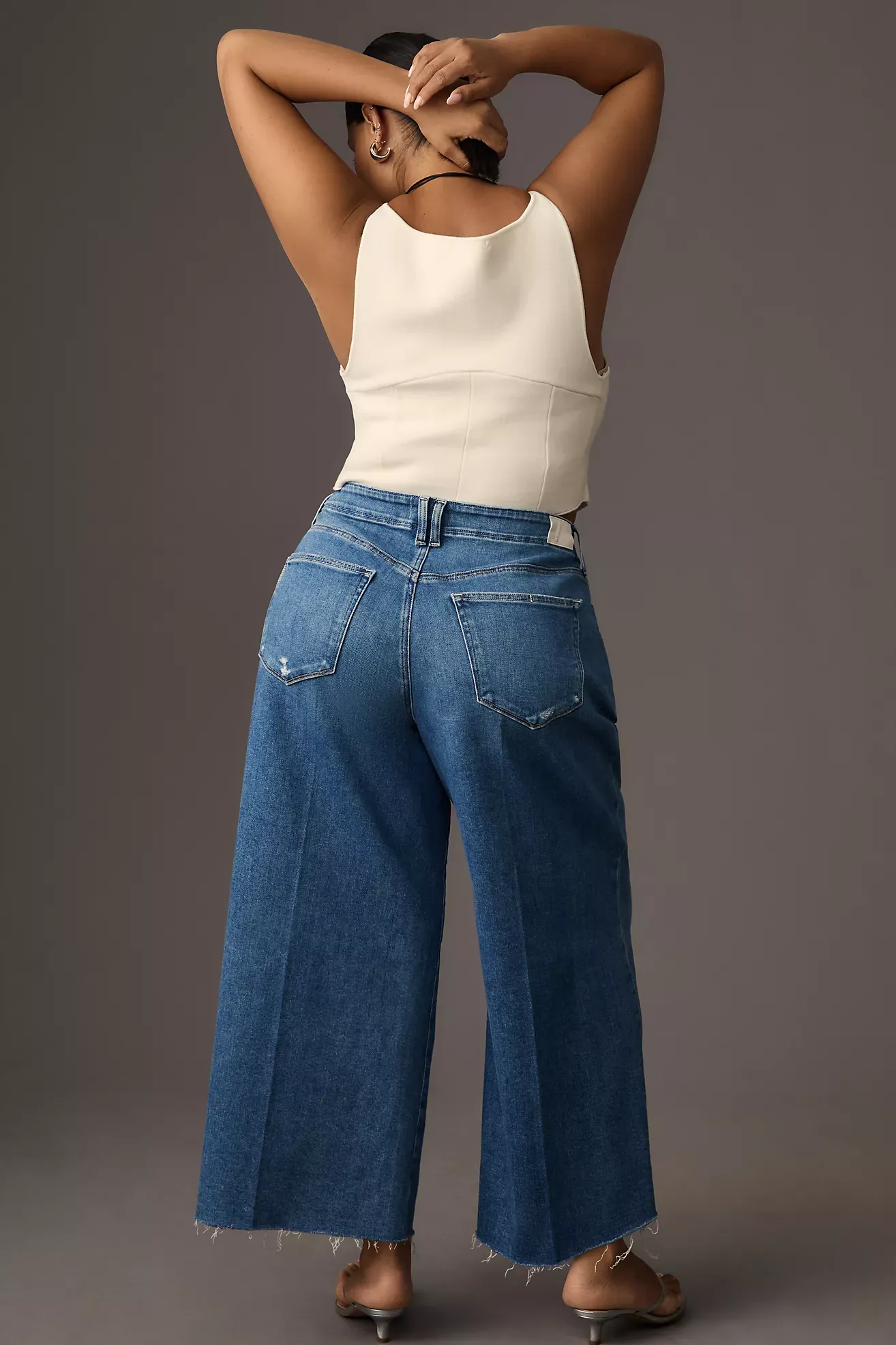 Anessa High-Rise Wide-Leg Jeans (Buy 2 Free Shipping)
