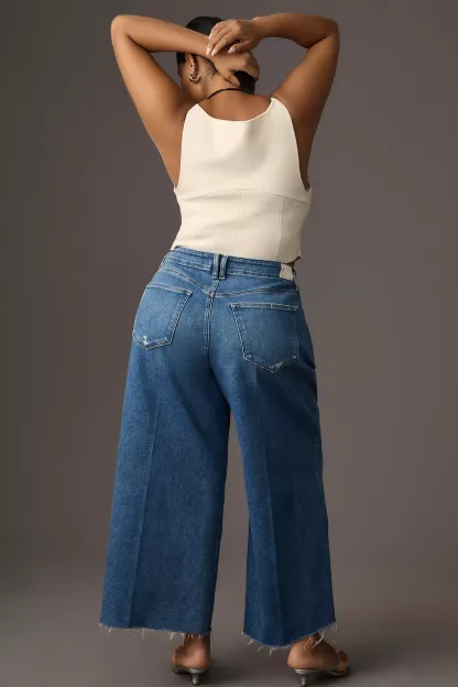 Anessa High-Rise Wide-Leg Jeans (Buy 2 Free Shipping)