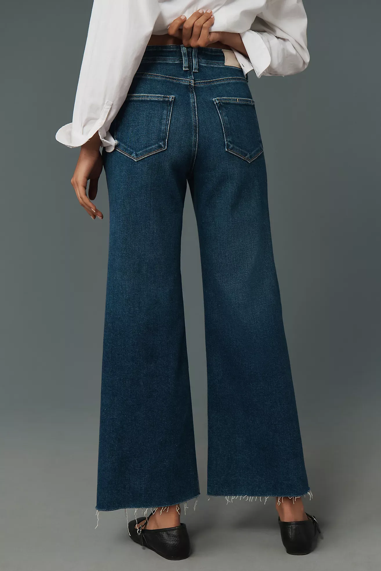 Anessa High-Rise Wide-Leg Jeans (Buy 2 Free Shipping)