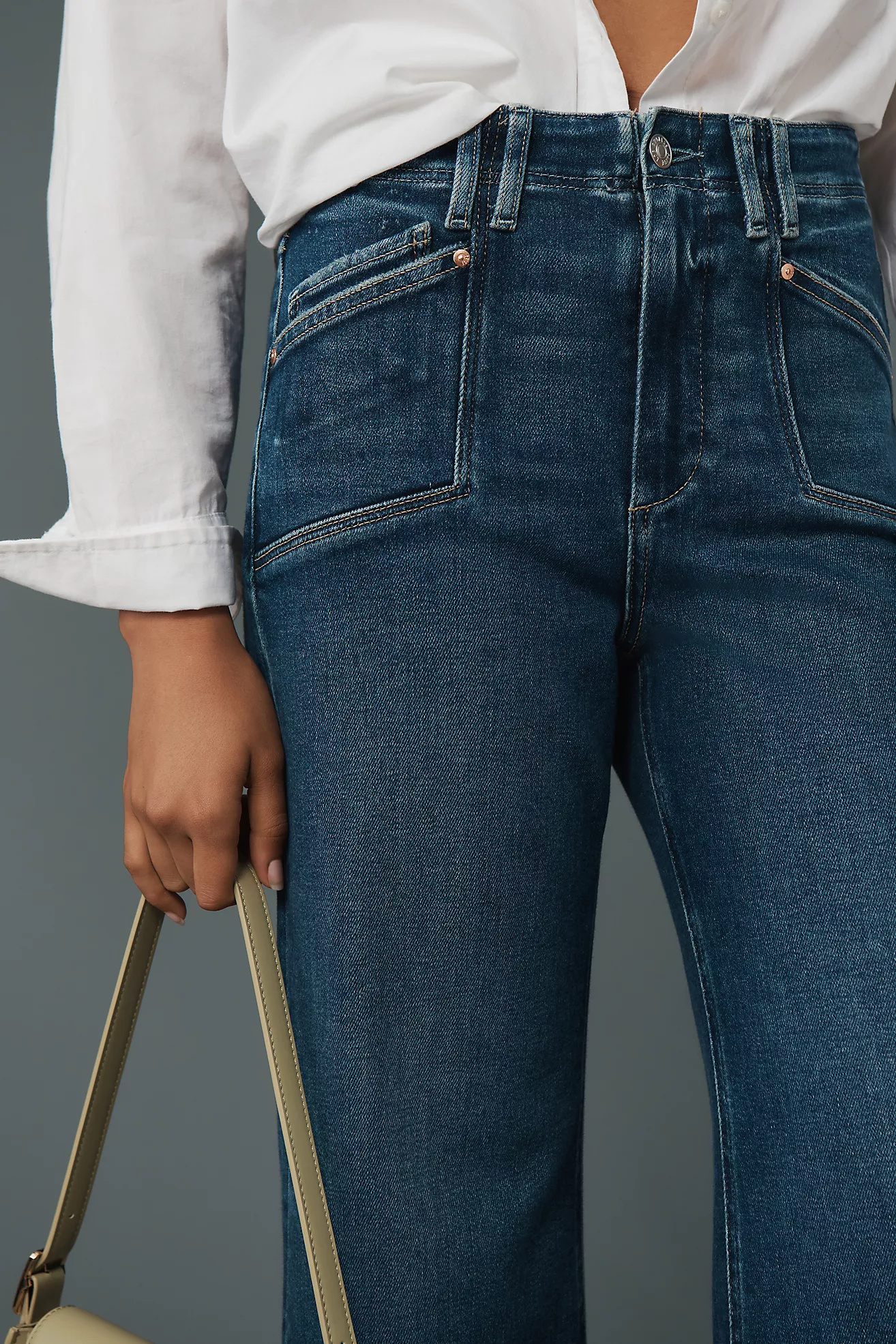 Anessa High-Rise Wide-Leg Jeans (Buy 2 Free Shipping)