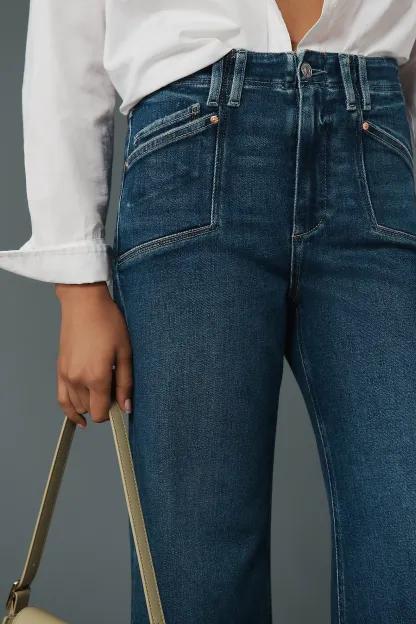 Anessa High-Rise Wide-Leg Jeans (Buy 2 Free Shipping)