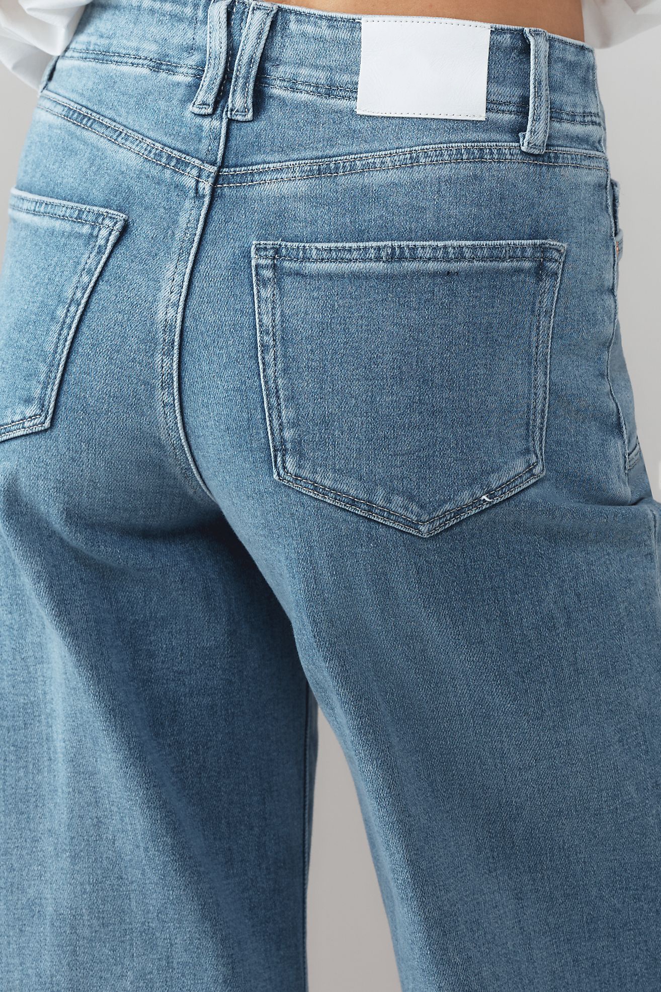 Anessa High-Rise Wide-Leg Jeans (Buy 2 Free Shipping)