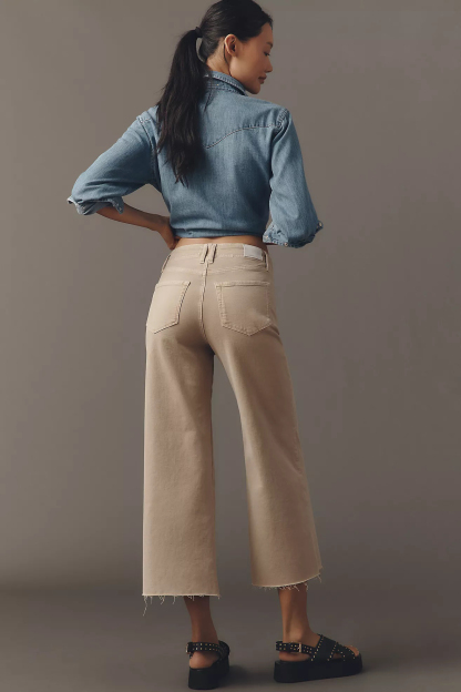 Anessa High-Rise Wide-Leg Jeans (Buy 2 Free Shipping)