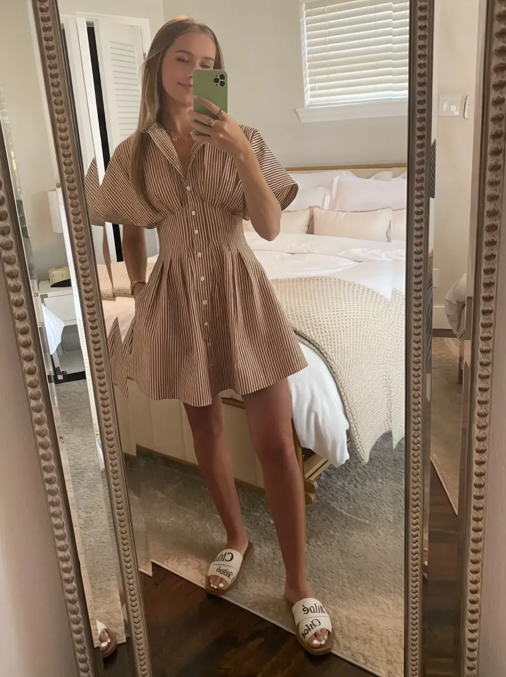 Cinched Waist Button Shirt Dress (Buy 2 Free Shipping)