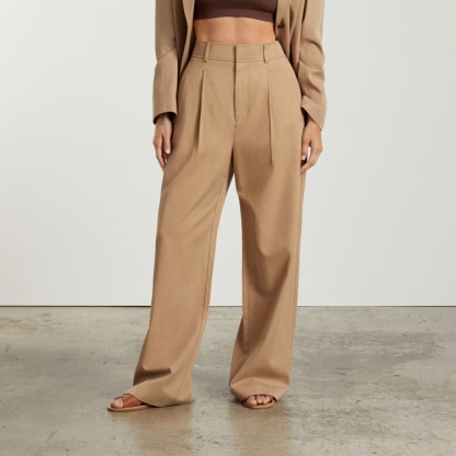 Tailored  Wide Leg Straight  Pants-Buy 2 Free Shipping