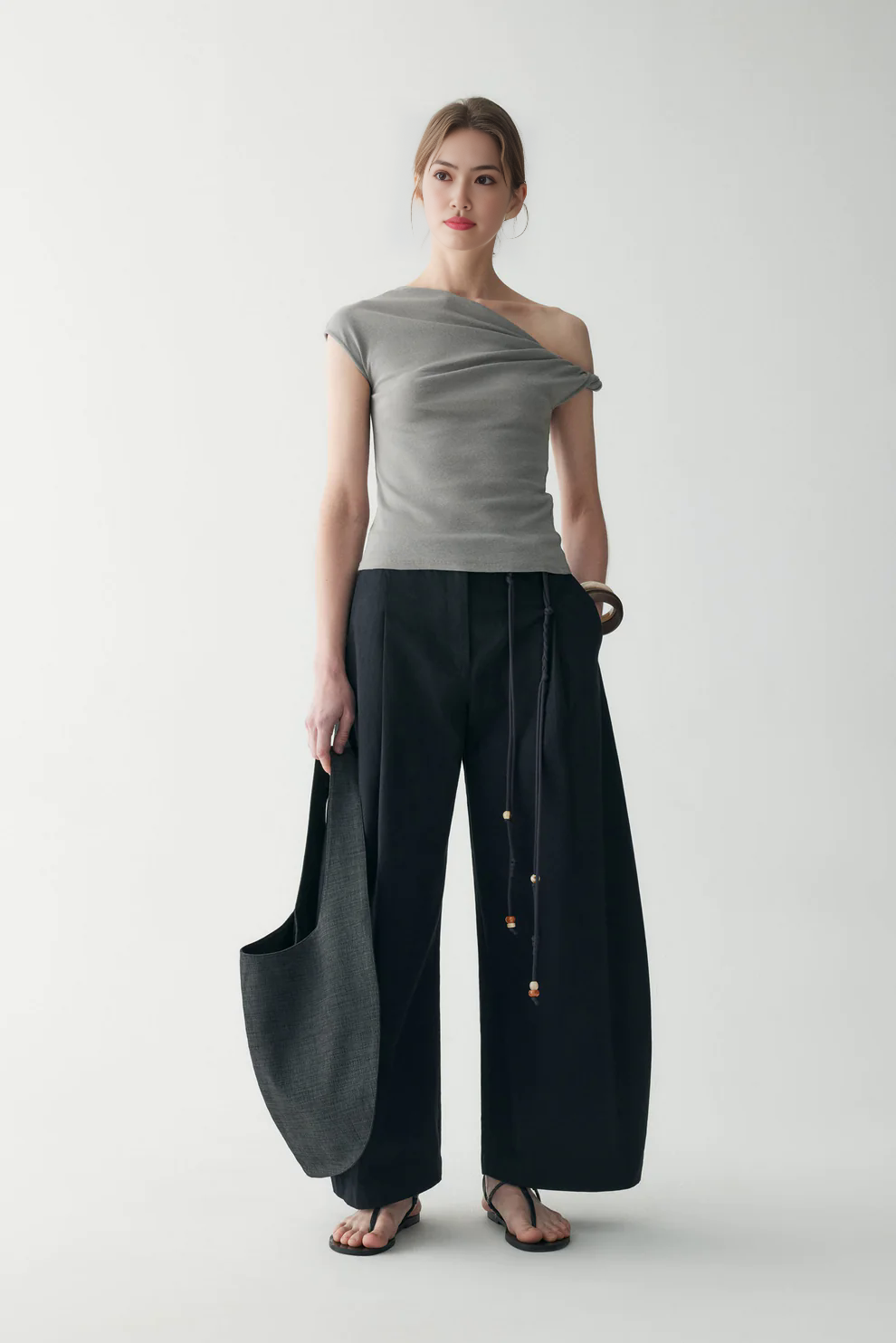 Cotton-linen Belted Pants (Buy 2 Free Shipping)