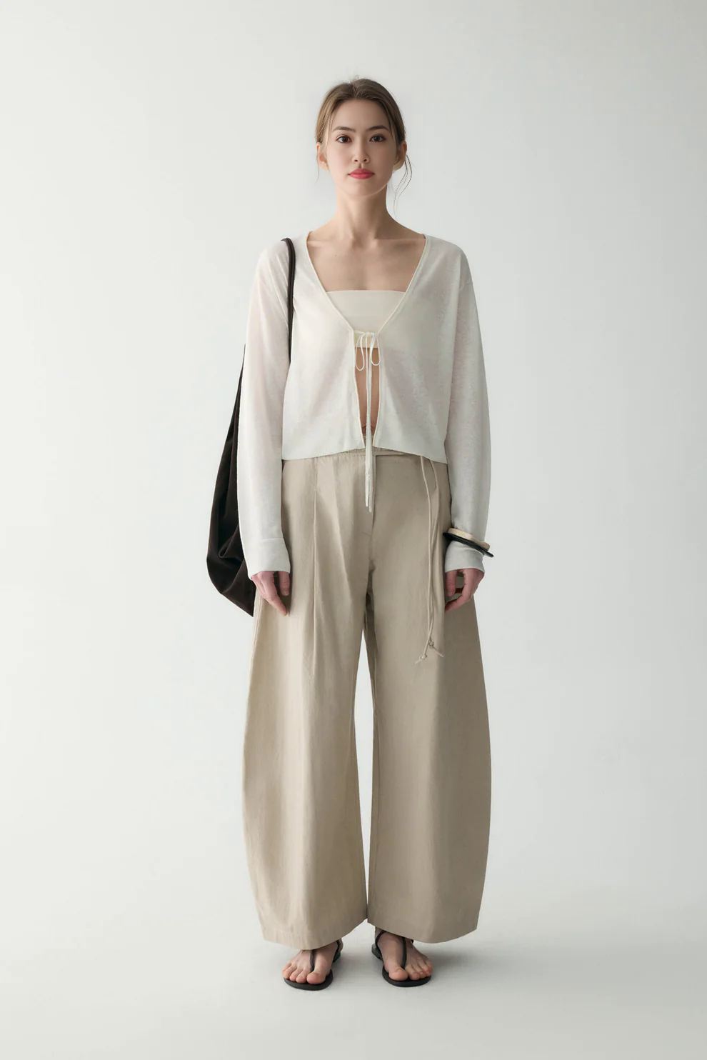 Cotton-linen Belted Pants (Buy 2 Free Shipping)