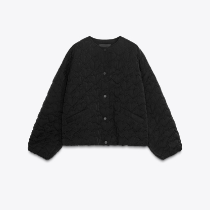 Heart Quilted Bomber Jacket (Buy 2 Free Shipping)