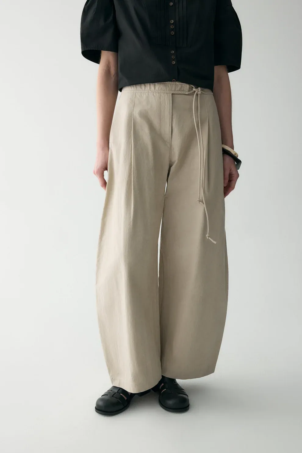 Cotton-linen Belted Pants (Buy 2 Free Shipping)