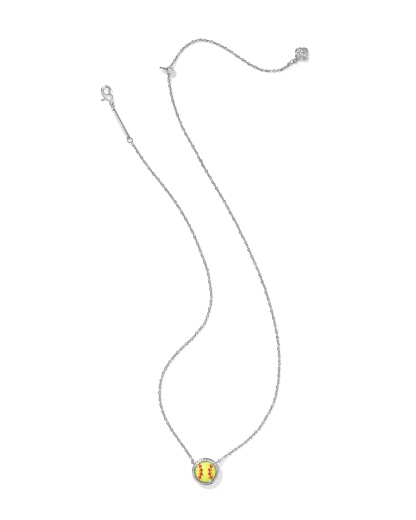 Softball Silver Short Pendant Necklace (Buy 2 Free Shipping)