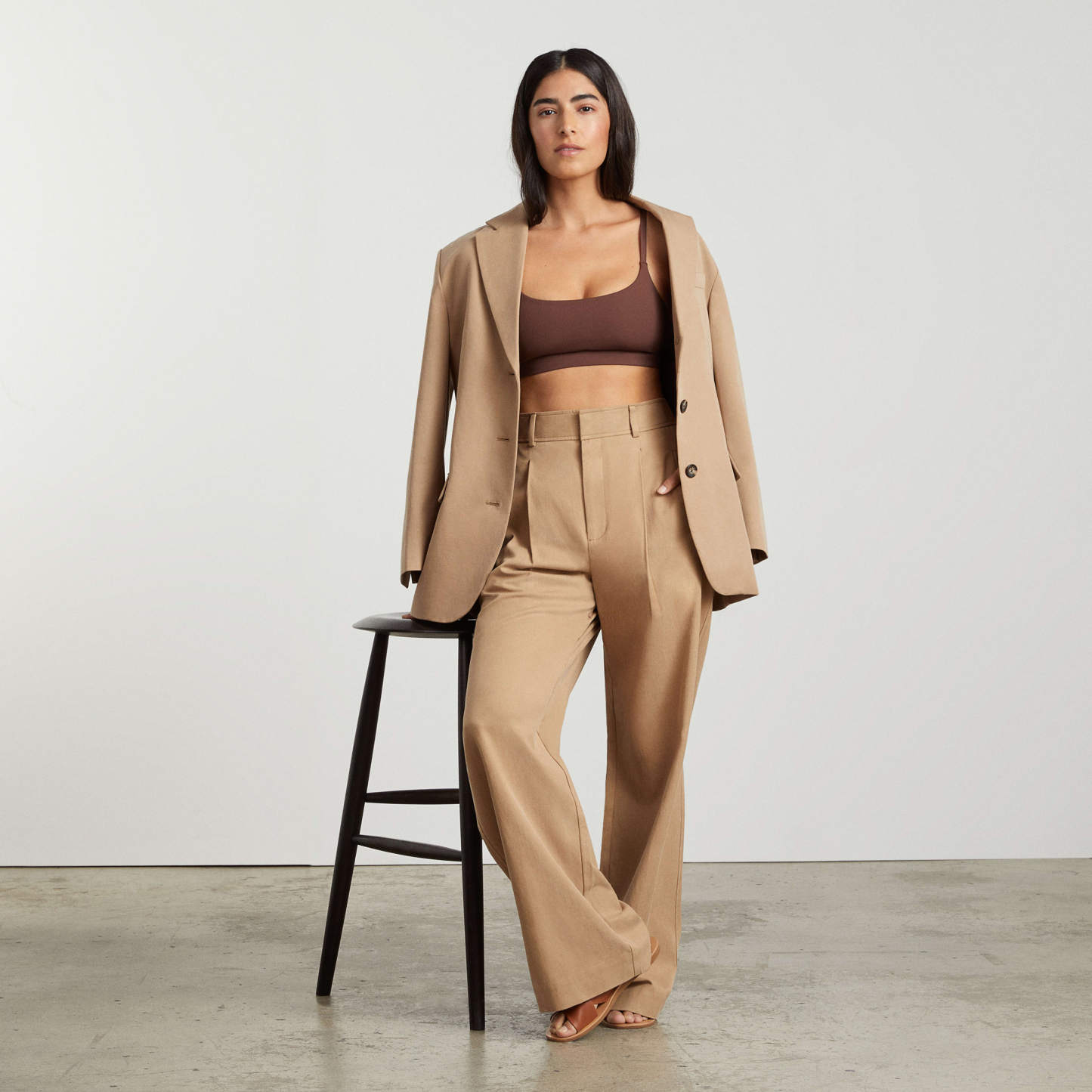 Tailored  Wide Leg Straight  Pants-Buy 2 Free Shipping