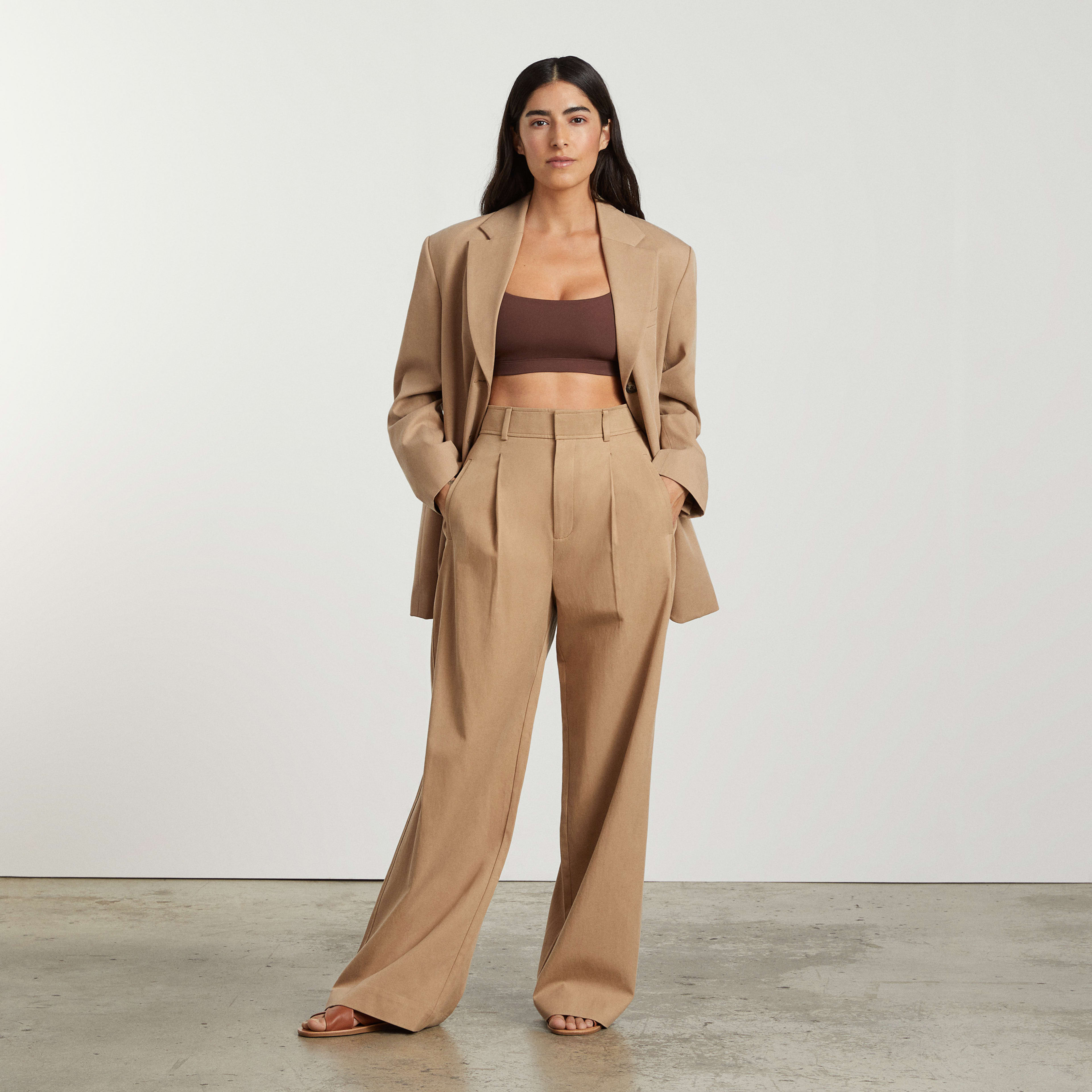 Tailored  Wide Leg Straight  Pants-Buy 2 Free Shipping