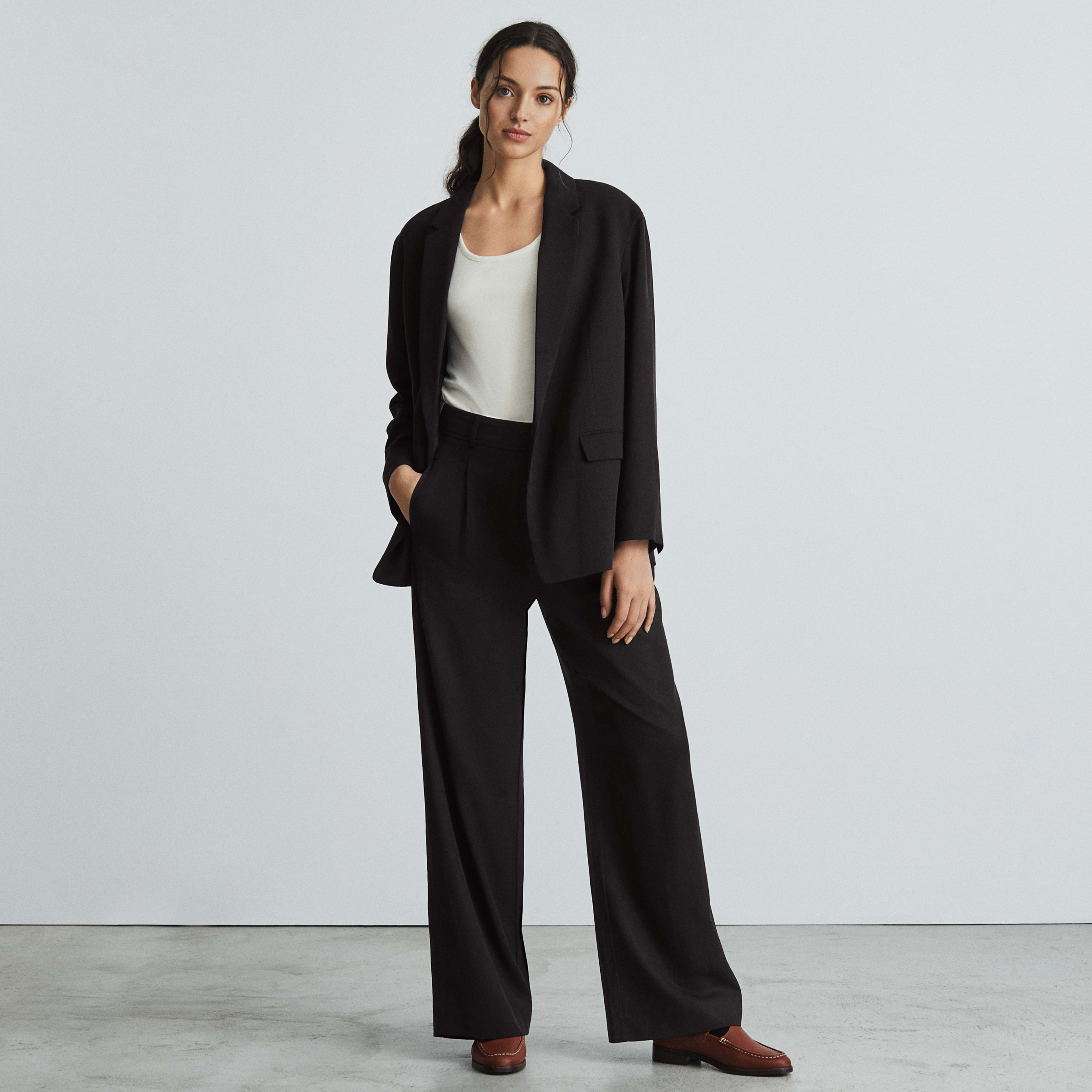 Tailored  Wide Leg Straight  Pants-Buy 2 Free Shipping