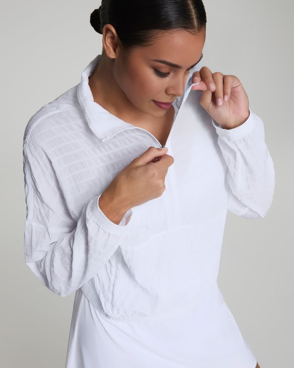 Get Moving Textured Half Zip (Buy 2 Free Shipping)