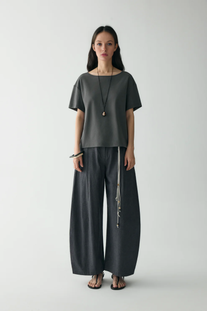 Cotton-linen Belted Pants (Buy 2 Free Shipping)