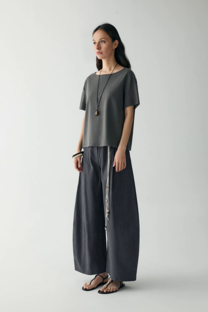 Cotton-linen Belted Pants (Buy 2 Free Shipping)