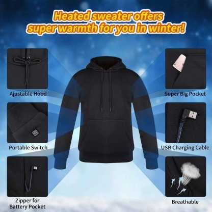 e????Christmas Big Sale 49% OFFe????Unisex Heated Hoodiee????Buy 2 Free Shipping