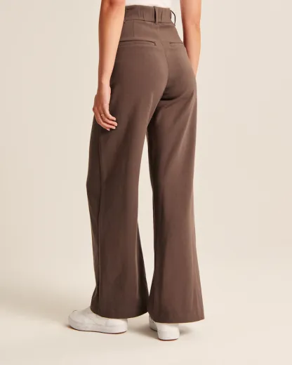 Tailored  Wide Leg Straight  Pants-Buy 2 Free Shipping