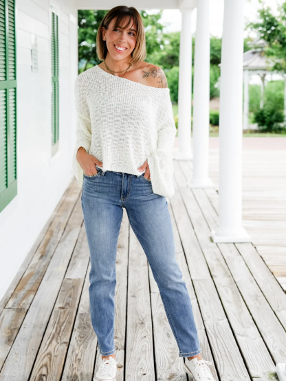 Tummy Control Cuffed Slim Fit Jeans (Buy 2 Free Shipping)