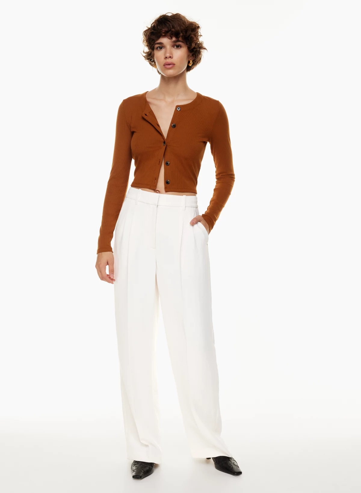 Tailored Wide Leg Straight Pants-Buy 2 Free Shipping
