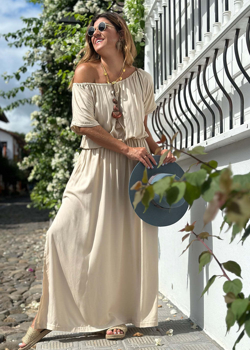 Lilac Camel Dress