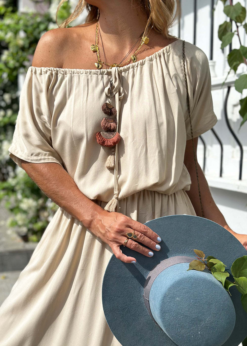 Lilac Camel Dress
