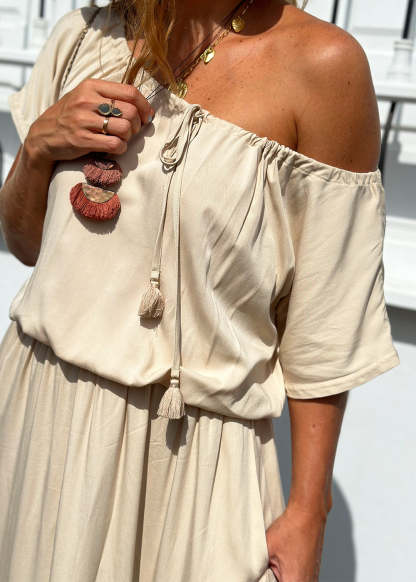 Lilac Camel Dress