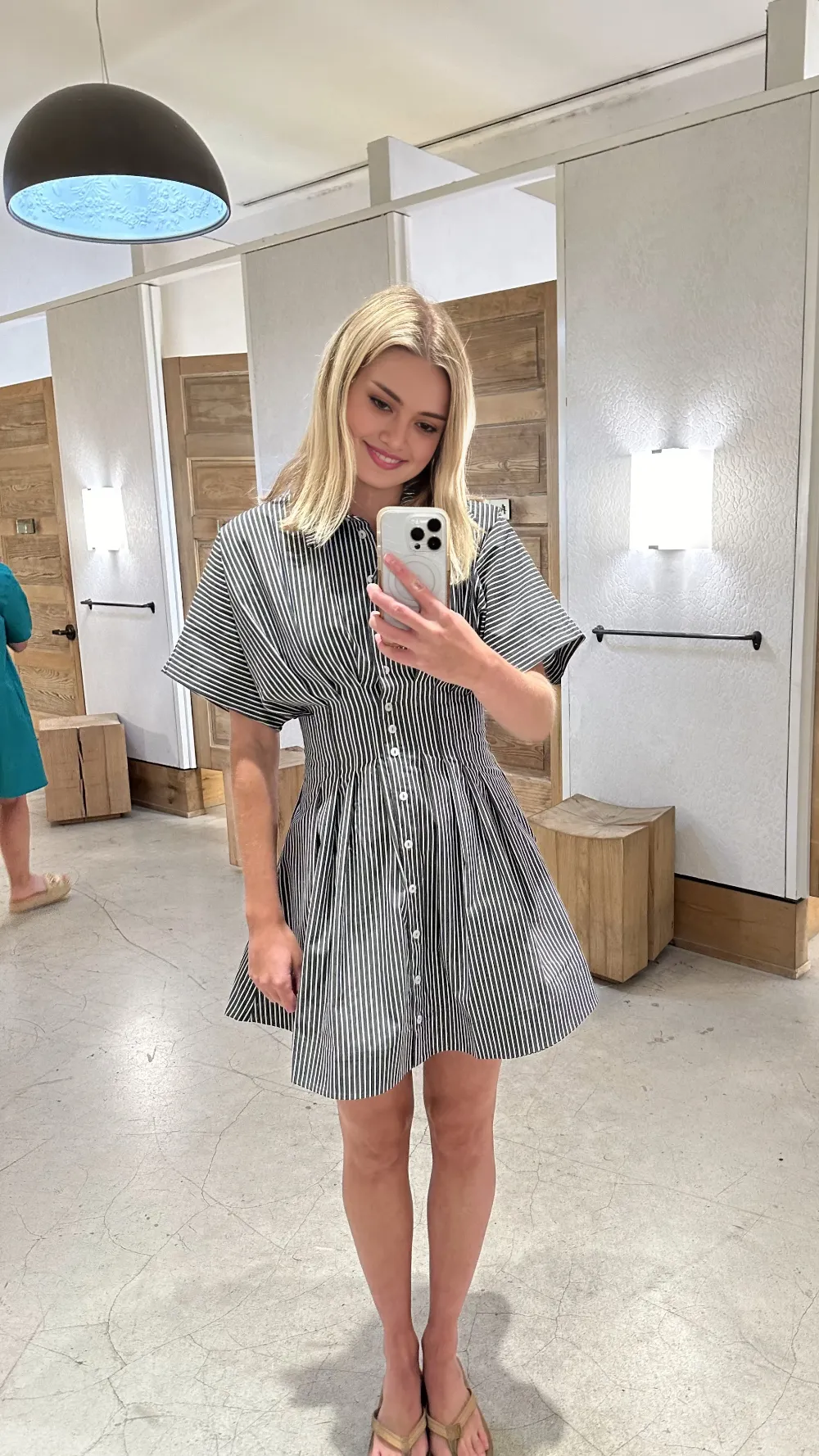 Cinched Waist Button Shirt Dress (Buy 2 Free Shipping)