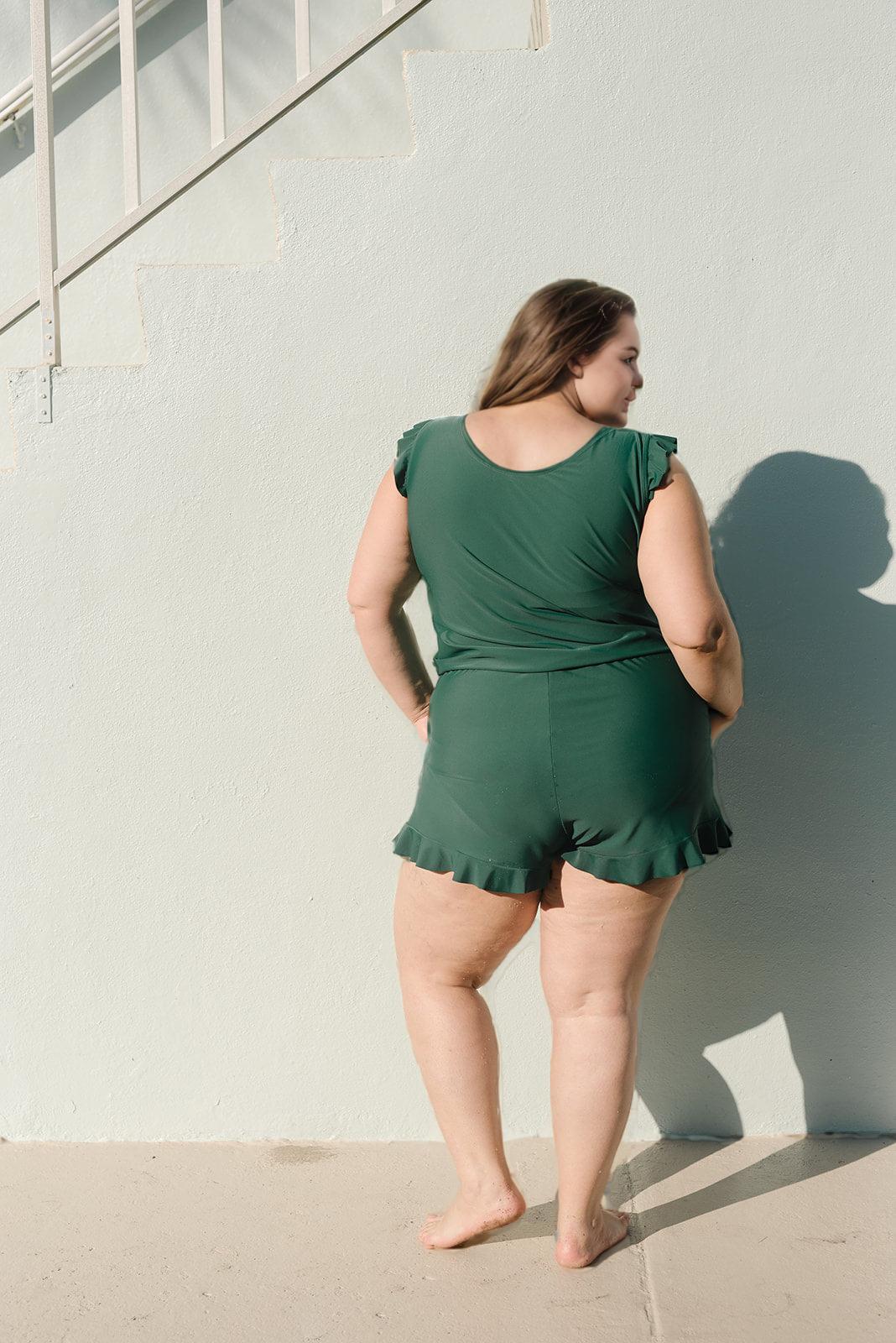 Ruffled Swim Romper (Buy 2 Free Shipping)