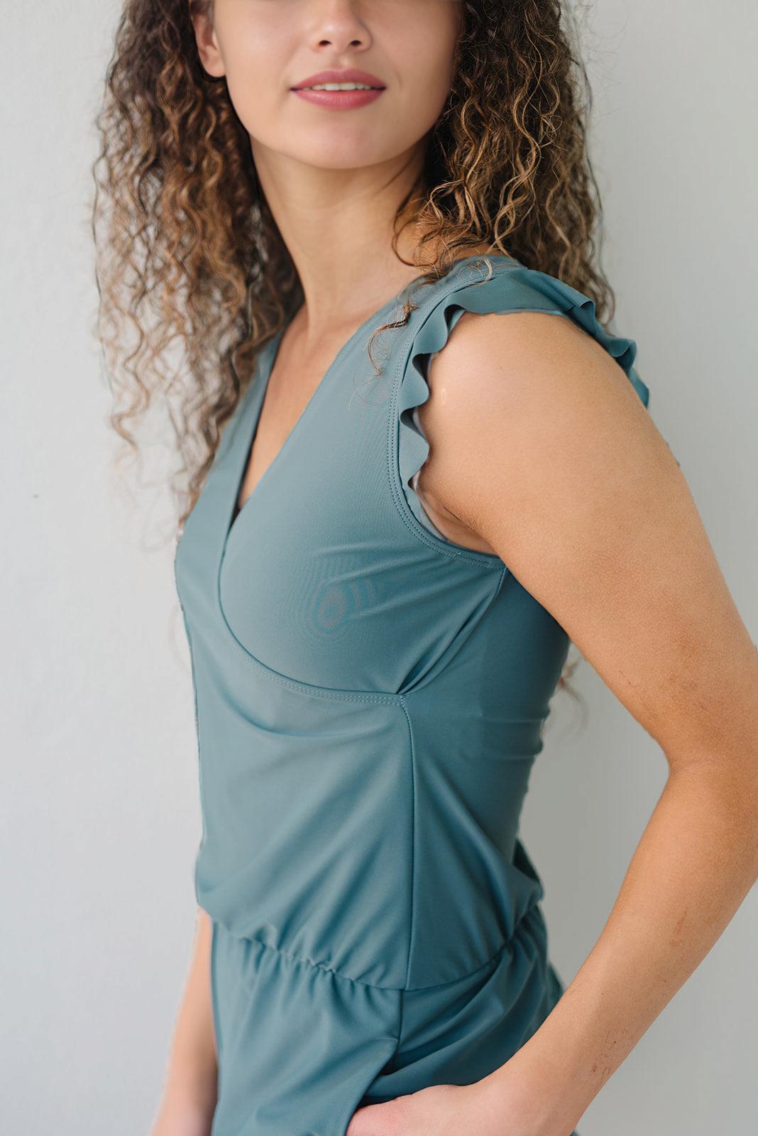 Ruffled Swim Romper (Buy 2 Free Shipping)