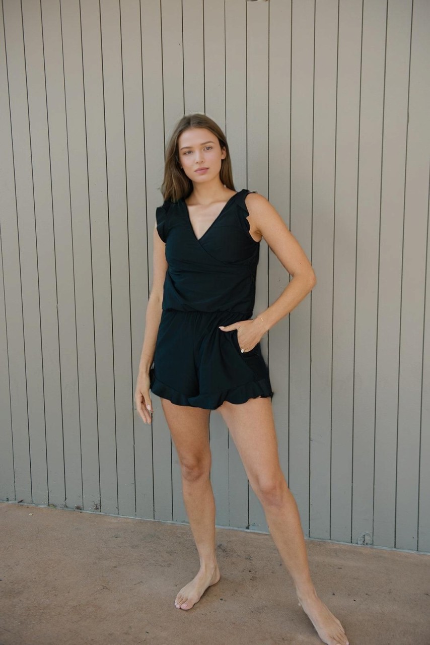 Ruffled Swim Romper (Buy 2 Free Shipping)