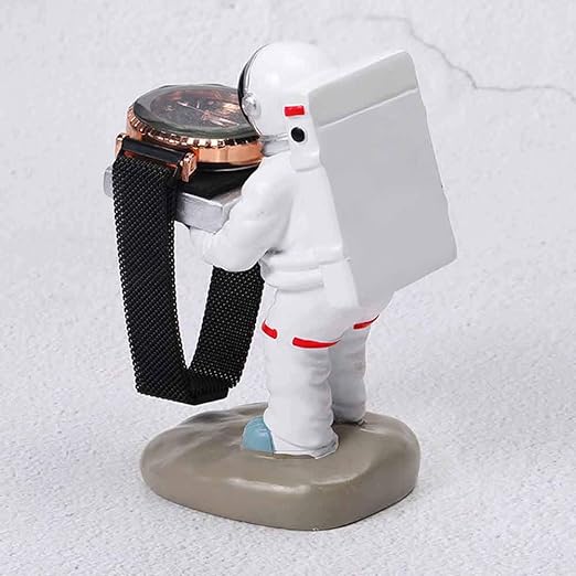 Qingquyy Watch Display Stand Old Housekeeper/Astronaut Resin Figurine Model Watch Holder Decoration Storage Rack for Jewelry Watch Bracelet Necklace Home Office Store