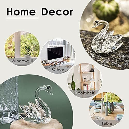 Sparkle Crystal Swan Figurine Collection Paperweight Table Centerpiece Ornament