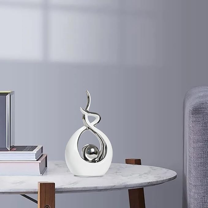Home Decor Modern Abstract Art Ceramic Statue Table Decorations for Dining Room Living Room Office Centerpiece