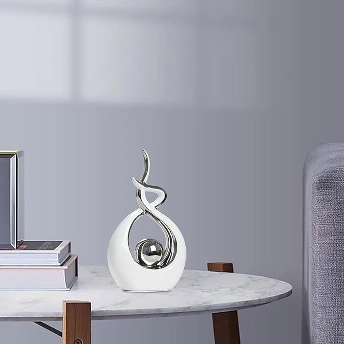 Home Decor Modern Abstract Art Ceramic Statue Table Decorations for Dining Room Living Room Office Centerpiece