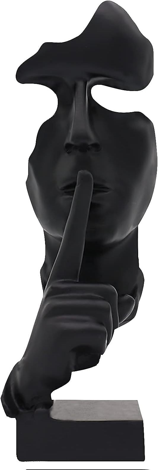 QingquyyThinker Statue, Silence is Gold Abstract Art Figurine, Modern 