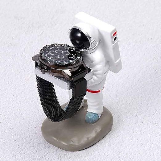 Qingquyy Watch Display Stand Old Housekeeper/Astronaut Resin Figurine Model Watch Holder Decoration Storage Rack for Jewelry Watch Bracelet Necklace Home Office Store