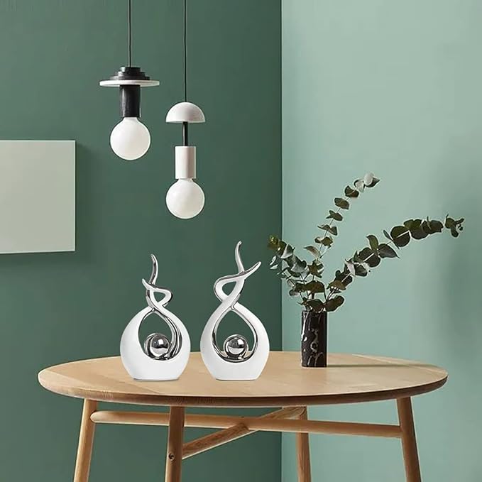 Home Decor Modern Abstract Art Ceramic Statue Table Decorations for Dining Room Living Room Office Centerpiece