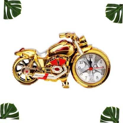 Qingquyy Desktop Ornaments Clock Creative Alarm Clock Motorbike Clock Funny Clock Creative Clock Student Daily Necessities Personality