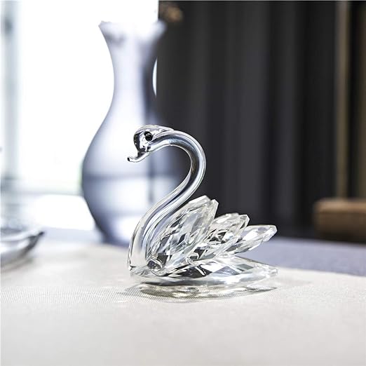 Sparkle Crystal Swan Figurine Collection Paperweight Table Centerpiece Ornament